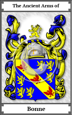 Bonne Family Crest Download (JPG)  Book Plated - 150 DPI