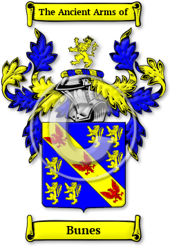Bunes Family Crest Download (jpg) Legacy Series - 150 DPI