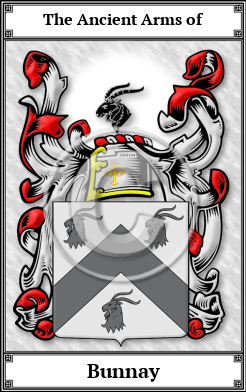 Bunnay Family Crest Download (JPG)  Book Plated - 150 DPI