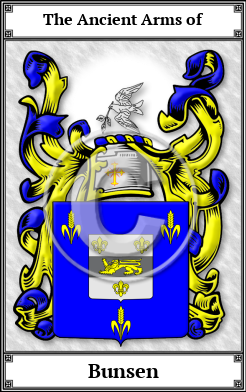 Bunsen Family Crest Download (JPG)  Book Plated - 150 DPI