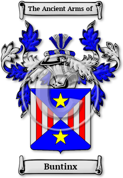 Buntinx Family Crest Download (jpg) Legacy Series - 150 DPI