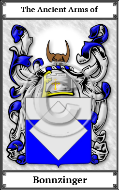 Bonnzinger Family Crest Download (JPG) Book Plated - 600 DPI