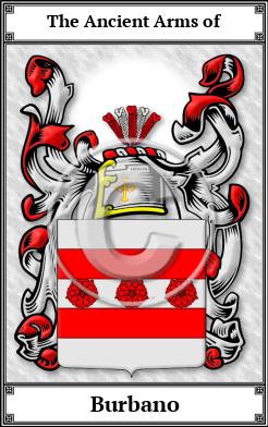 Burbano Family Crest Download (JPG)  Book Plated - 150 DPI