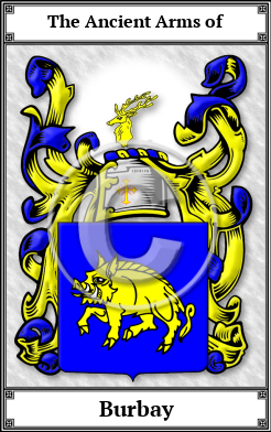 Burbay Family Crest Download (JPG)  Book Plated - 150 DPI