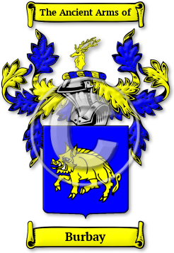Burbay Family Crest Download (jpg) Legacy Series - 150 DPI