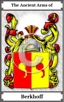 Berkhoff Family Crest Download (JPG) Book Plated - 600 DPI