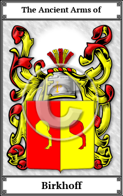 Birkhoff Family Crest Download (JPG)  Book Plated - 150 DPI