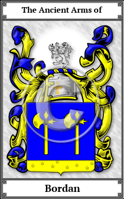 Bordan Family Crest Download (JPG) Book Plated - 600 DPI