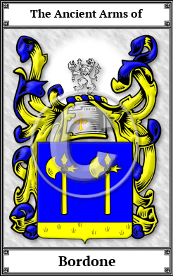 Bordone Family Crest Download (JPG)  Book Plated - 150 DPI