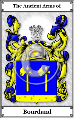 Bourdand Family Crest Download (JPG) Book Plated - 600 DPI