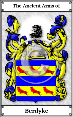 Berdyke Family Crest Download (JPG) Book Plated - 600 DPI