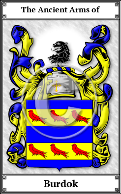 Burdok Family Crest Download (JPG)  Book Plated - 150 DPI