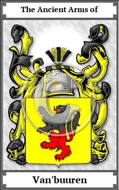 Van'buuren Family Crest Download (JPG)  Book Plated - 150 DPI