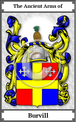 Burvill Family Crest Download (JPG)  Book Plated - 150 DPI