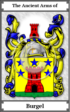 Burgel Family Crest Download (JPG) Book Plated - 600 DPI