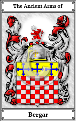 Bergar Family Crest Download (JPG) Book Plated - 600 DPI