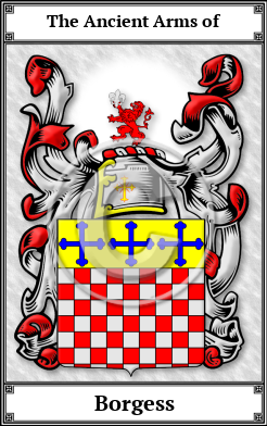 Borgess Family Crest Download (JPG)  Book Plated - 150 DPI