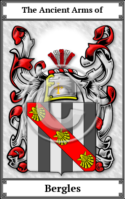 Bergles Family Crest Download (JPG)  Book Plated - 150 DPI