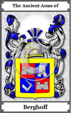 Berghoff Family Crest Download (JPG) Book Plated - 600 DPI