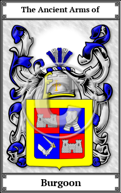 Burgoon Family Crest Download (JPG) Book Plated - 600 DPI