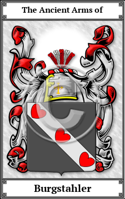 Burgstahler Family Crest Download (JPG)  Book Plated - 150 DPI