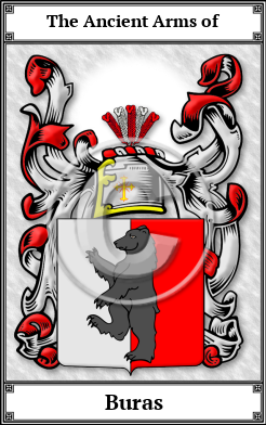 Buras Family Crest Download (JPG)  Book Plated - 150 DPI