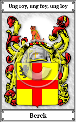 Berck Family Crest Download (JPG) Book Plated - 600 DPI