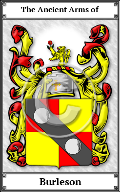Burleson Family Crest Download (JPG)  Book Plated - 150 DPI