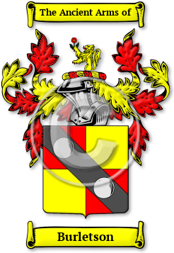 Burletson Family Crest Download (jpg) Legacy Series - 150 DPI