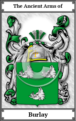 Burlay Family Crest Download (JPG)  Book Plated - 150 DPI