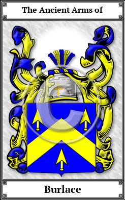 Burlace Family Crest Download (JPG)  Book Plated - 150 DPI
