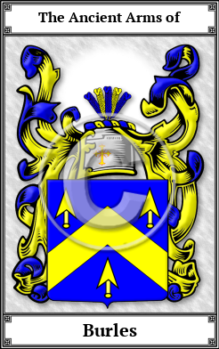 Burles Family Crest Download (JPG)  Book Plated - 150 DPI