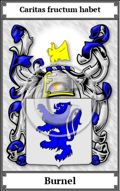 Burnel Family Crest Download (JPG)  Book Plated - 150 DPI