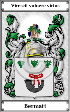 Bermatt Family Crest Download (JPG)  Book Plated - 150 DPI