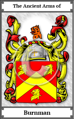 Burnman Family Crest Download (JPG)  Book Plated - 150 DPI