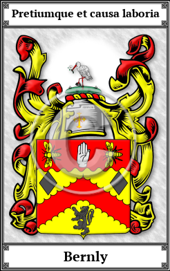 Bernly Family Crest Download (JPG)  Book Plated - 150 DPI