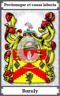 Burnly Family Crest Download (JPG)  Book Plated - 150 DPI