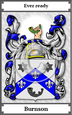 Burnson Family Crest Download (JPG) Book Plated - 600 DPI