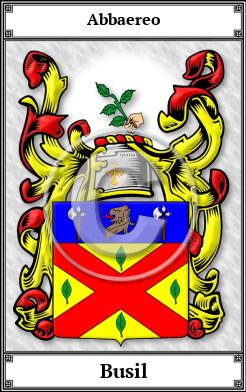 Busil Family Crest Download (JPG) Book Plated - 600 DPI