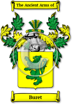 Buret Family Crest Download (jpg) Legacy Series - 150 DPI