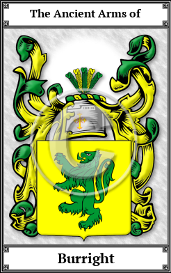 Burright Family Crest Download (JPG)  Book Plated - 150 DPI