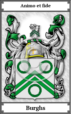Burghs Family Crest Download (JPG)  Book Plated - 150 DPI