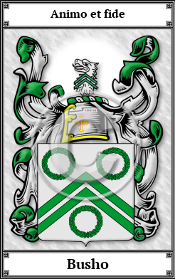 Busho Family Crest Download (JPG)  Book Plated - 150 DPI