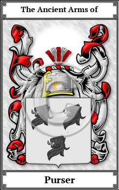 Purser Family Crest Download (JPG)  Book Plated - 150 DPI