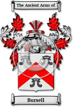 Bursell Family Crest Download (jpg) Legacy Series - 150 DPI