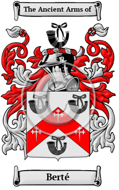 Berté Family Crest Download (JPG) Heritage Series - 300 DPI