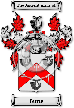 Burte Family Crest Download (jpg) Legacy Series - 150 DPI