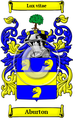 Aburton Family Crest/Coat of Arms