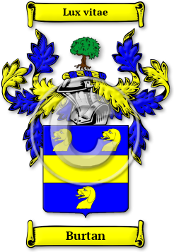 Burtan Family Crest Download (jpg) Legacy Series - 150 DPI