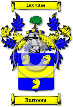 Burtoom Family Crest Download (jpg) Legacy Series - 150 DPI